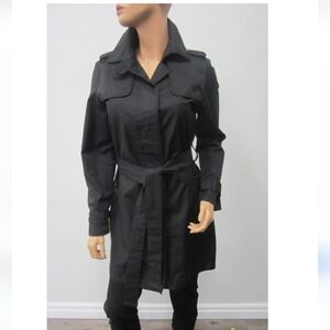 Gap Black Belted Trench Frame Jacket